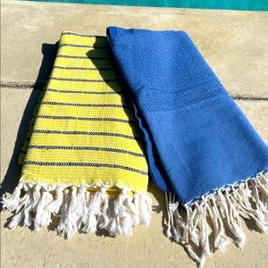 2 Turkish Towels, 100% cotton, light, sand free,